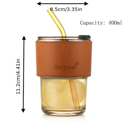 Bamboo Cup Straw Cup Water Cup Bamboo amber