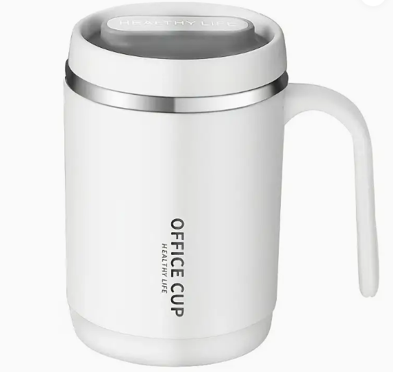 Large Capacity Water Cup With Straw And Lid White
